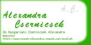 alexandra csernicsek business card